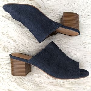 Aerosoles Denim Mule Heels/ Sandals Sz 7.5